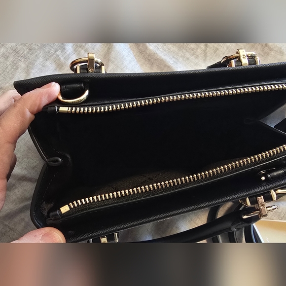 Michael Kors Black Satchel with Gold Accents NWT - Picture 3 of 10